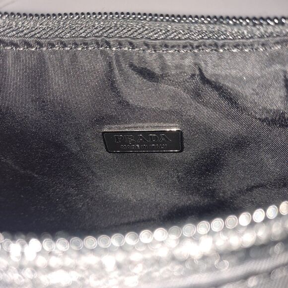 Prada Tessuto Sport Black Nylon Handbag EUC Authentic Zipper Closure - Picture 6 of 16